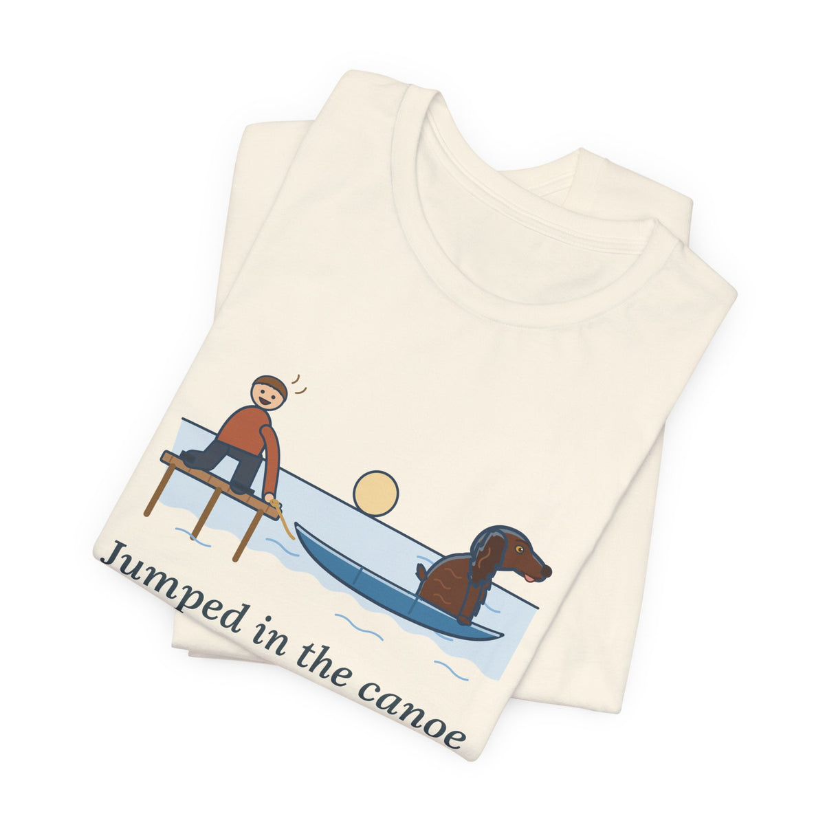 Boykin Spaniel T-Shirt - Jumped in the Canoe Before I Untied It, Funny Dock Morning Dog Tee