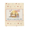 Pit Bull-Type Dog Blanket - I Fall Over to Request Belly Rubs Velveteen Plush Throw