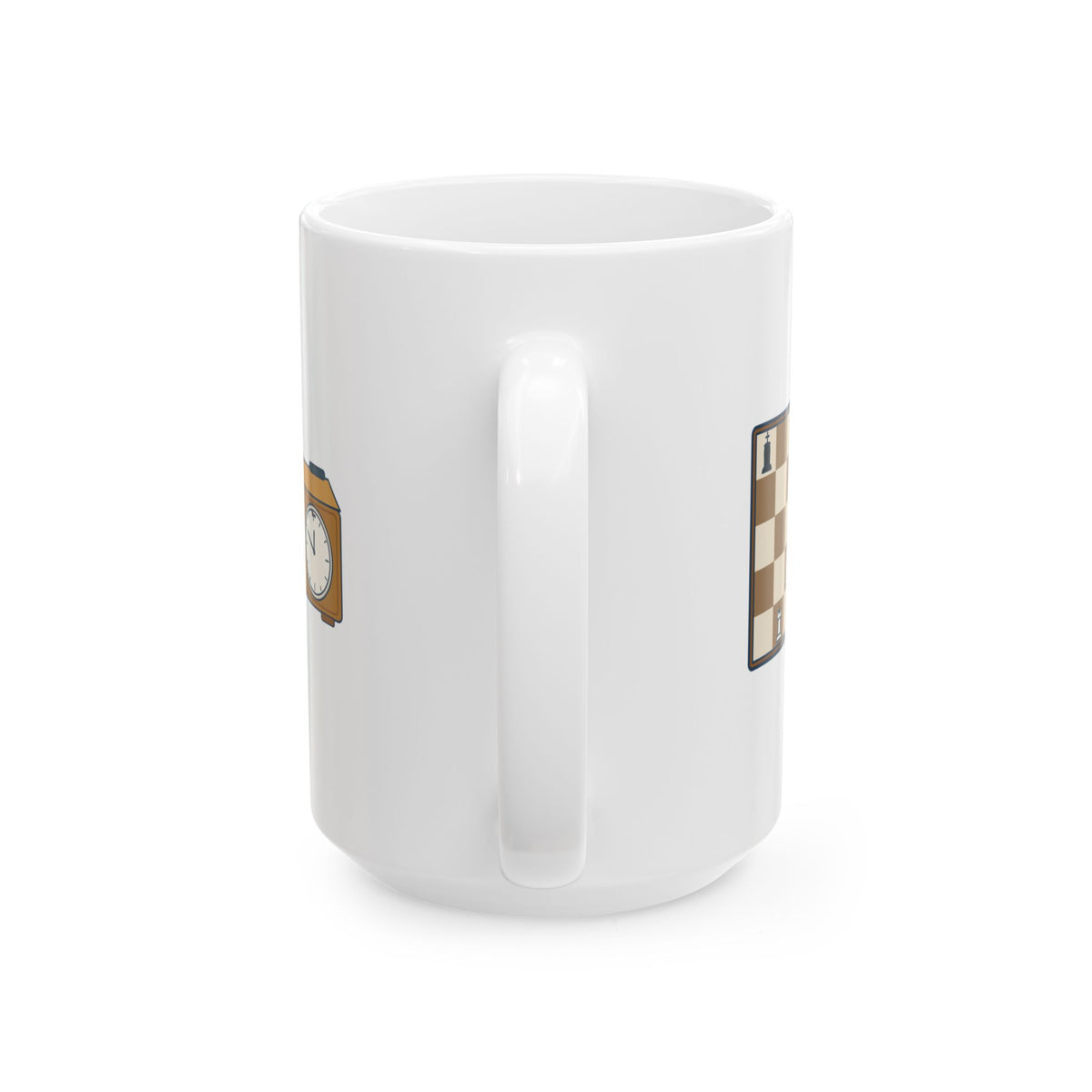 Large 15oz Chess Mug - Winning Position. Flag Fell. Tournament Chess Player Gift