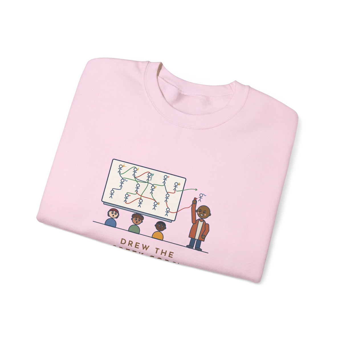 Mythology Teacher Crewneck Sweatshirt - Greek Gods Family Tree Ran Out of Whiteboard