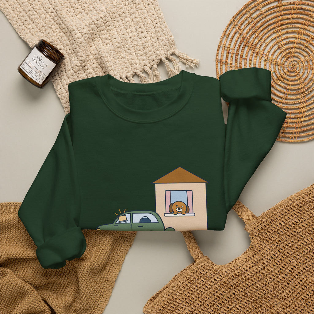 Home Health Nurse Crewneck Sweatshirt - Charting from the Driveway Visiting Nurse Gift