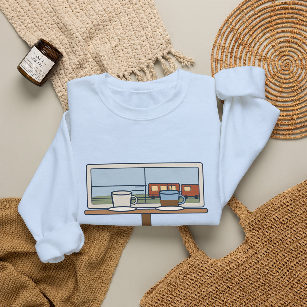 Parting Is Such Sweet Sorrow Sweatshirt, Literary Shakespeare Quote Crewneck with Cafe Window