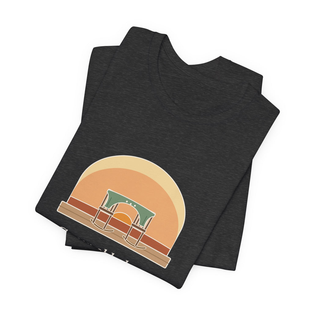 Browning Quote T-Shirt, Grow Old Along with Me, Anniversary Porch Rocking Chairs Tee
