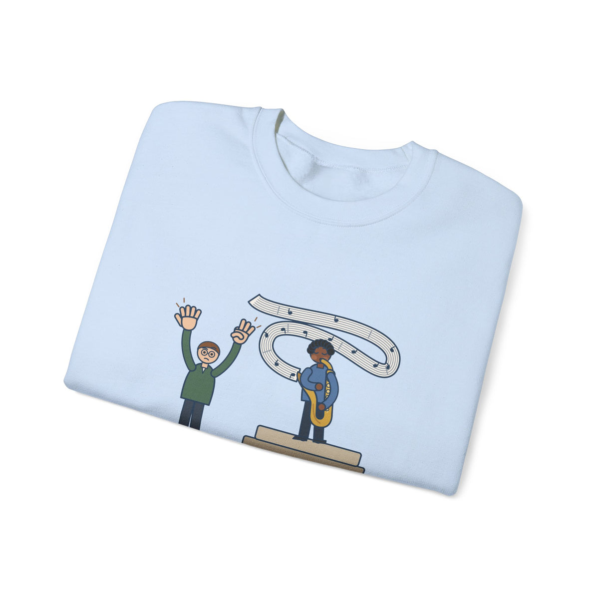 School Jazz Band Director Crewneck Sweatshirt - Eight Bars, The Sax Took Thirty-Two