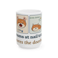 Large 15oz Shiba Inu Mug - Screams at Nail Trims. Ignores the Doorbell.