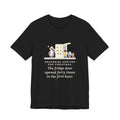 Funny Grandkids at Christmas T-Shirt, Arrived for the Holiday, The Fridge Door Opened Forty Times in the First Hour, Fridge Tally Tee