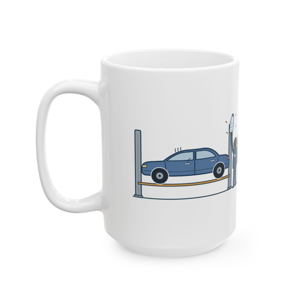 Large High School Automotive Technology Teacher Mug 15oz - Weird Noise, Water Bottle Under the Seat