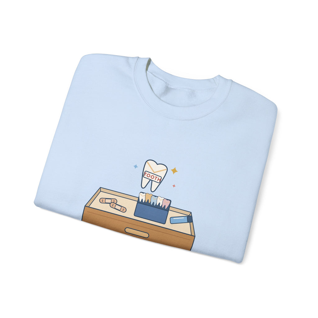 1st and 2nd Grade Teacher Crewneck Sweatshirt - Tooth Fell Out? I Have an Envelope for That