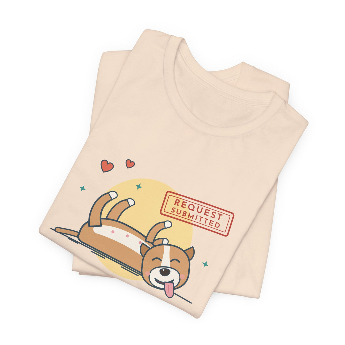 Pit Bull-Type Dog T-Shirt - I Fall Over to Request Belly Rubs Happy Pittie Tee