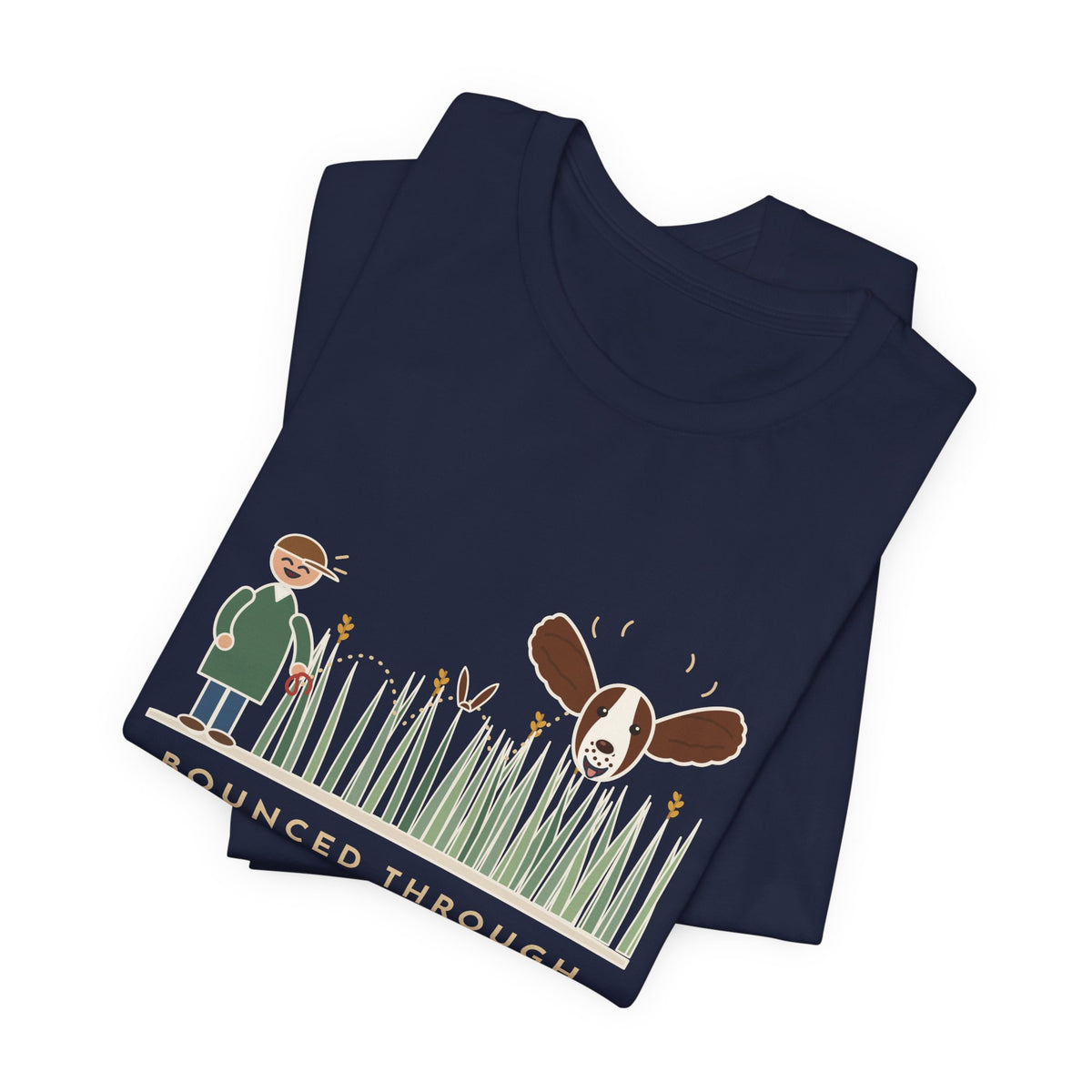 English Springer Spaniel T-Shirt - Bounced Through the Tall Grass, Only the Ears Showed Dog Tee