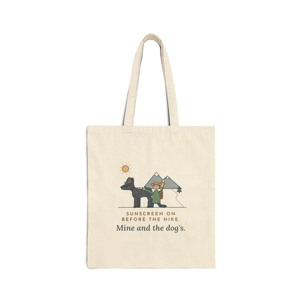 Xolo Tote Bag - Trailhead Morning With a Xoloitzcuintli in Sunglasses