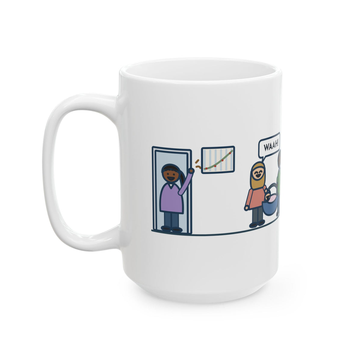 Born at Two Pounds Four Ounces, Went Home at Five Pounds and Loud 15oz Mug, Large Funny Neonatal Nurse Practitioner Coffee Mug