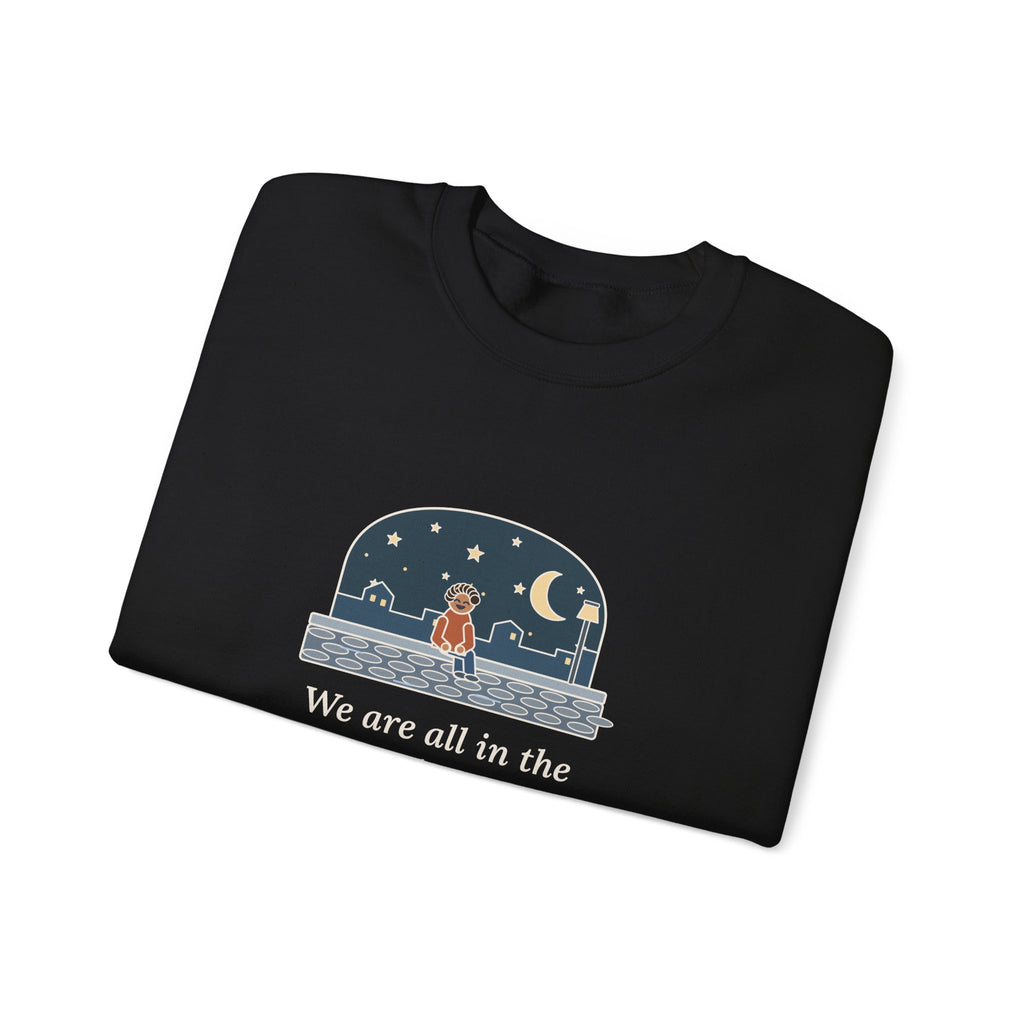 Some of Us Are Looking at the Stars Sweatshirt, Literary Oscar Wilde Quote Crewneck with Stargazer Curb