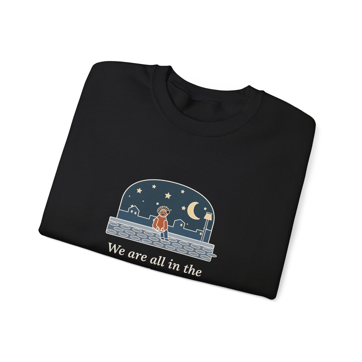 Some of Us Are Looking at the Stars Sweatshirt, Literary Oscar Wilde Quote Crewneck with Stargazer Curb