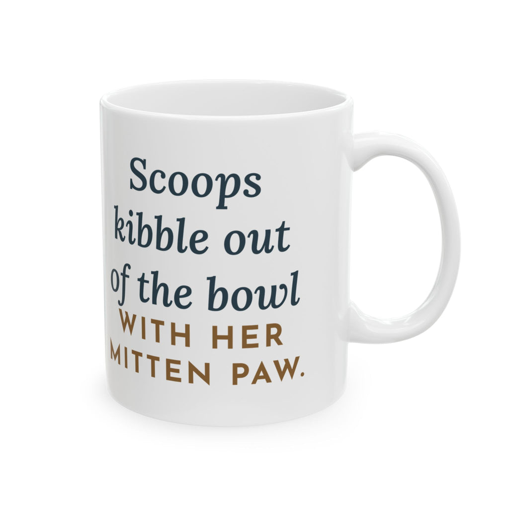 Pixiebob Cat Coffee Mug - Scoops Kibble With Her Mitten Paw