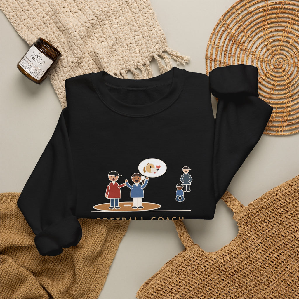 Softball Coach Sweatshirt, Called Time for a Mound Visit, Heard All About Her New Puppy, Funny Mound Visit Crewneck