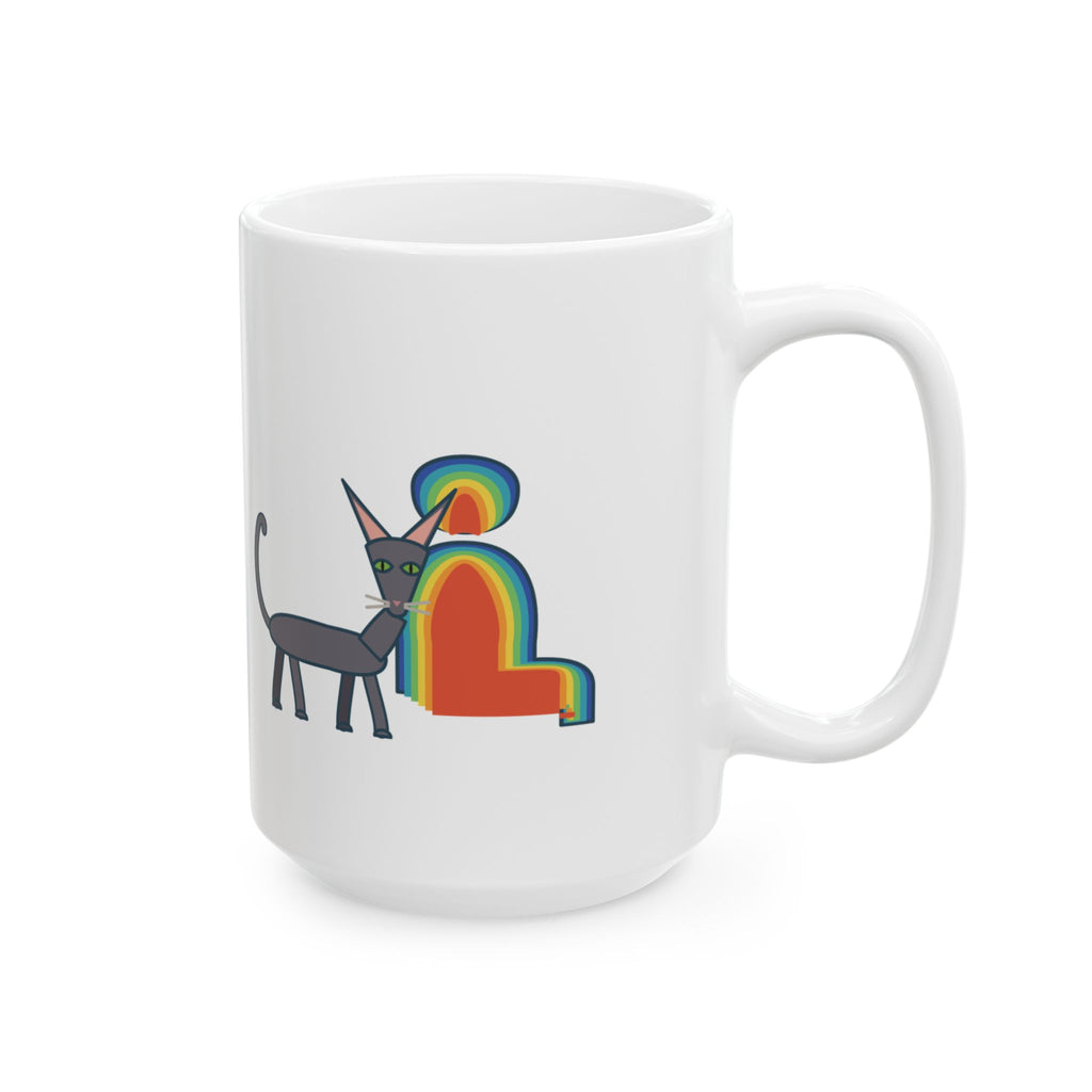 Large 15oz Oriental Shorthair Mug - Picks a Lap by Body Temperature