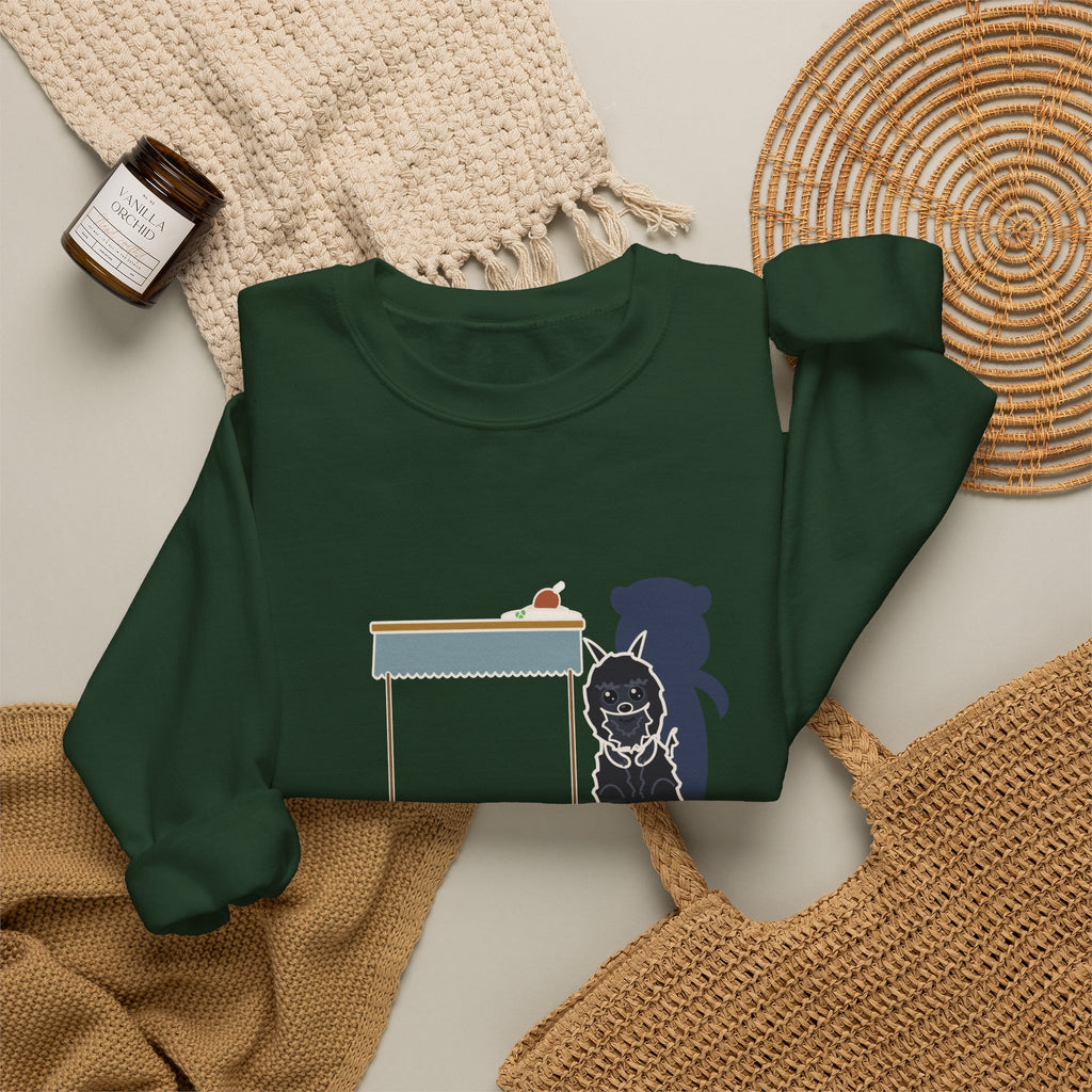 Affenpinscher Crewneck Sweatshirt - Sits Up at Dinner Like a Tiny Bear