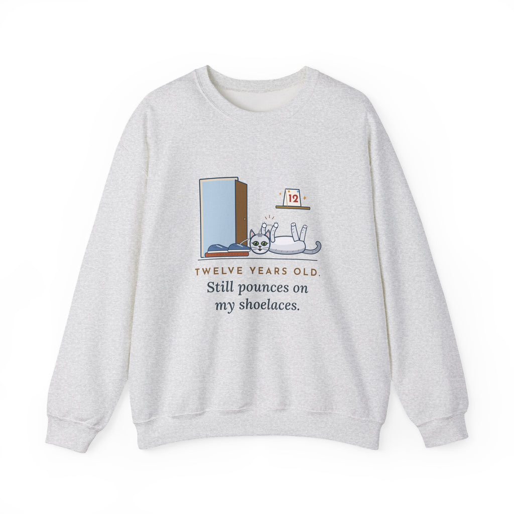 Burmilla Crewneck Sweatshirt - Twelve and Still Pouncing on Shoelaces Cat Owner Gift