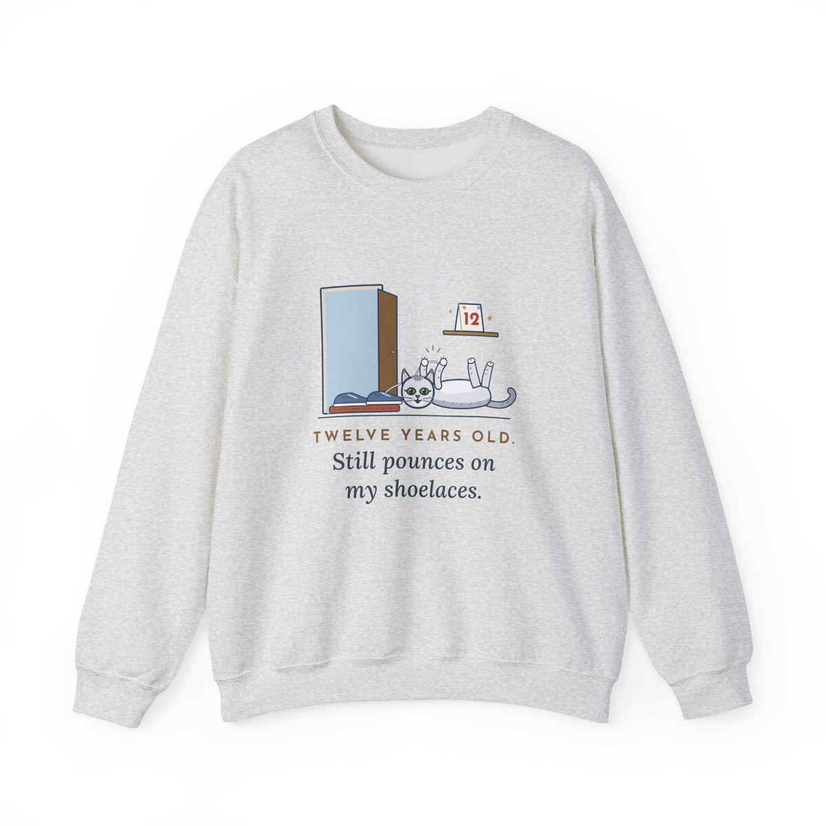 Burmilla Crewneck Sweatshirt - Twelve and Still Pouncing on Shoelaces Cat Owner Gift