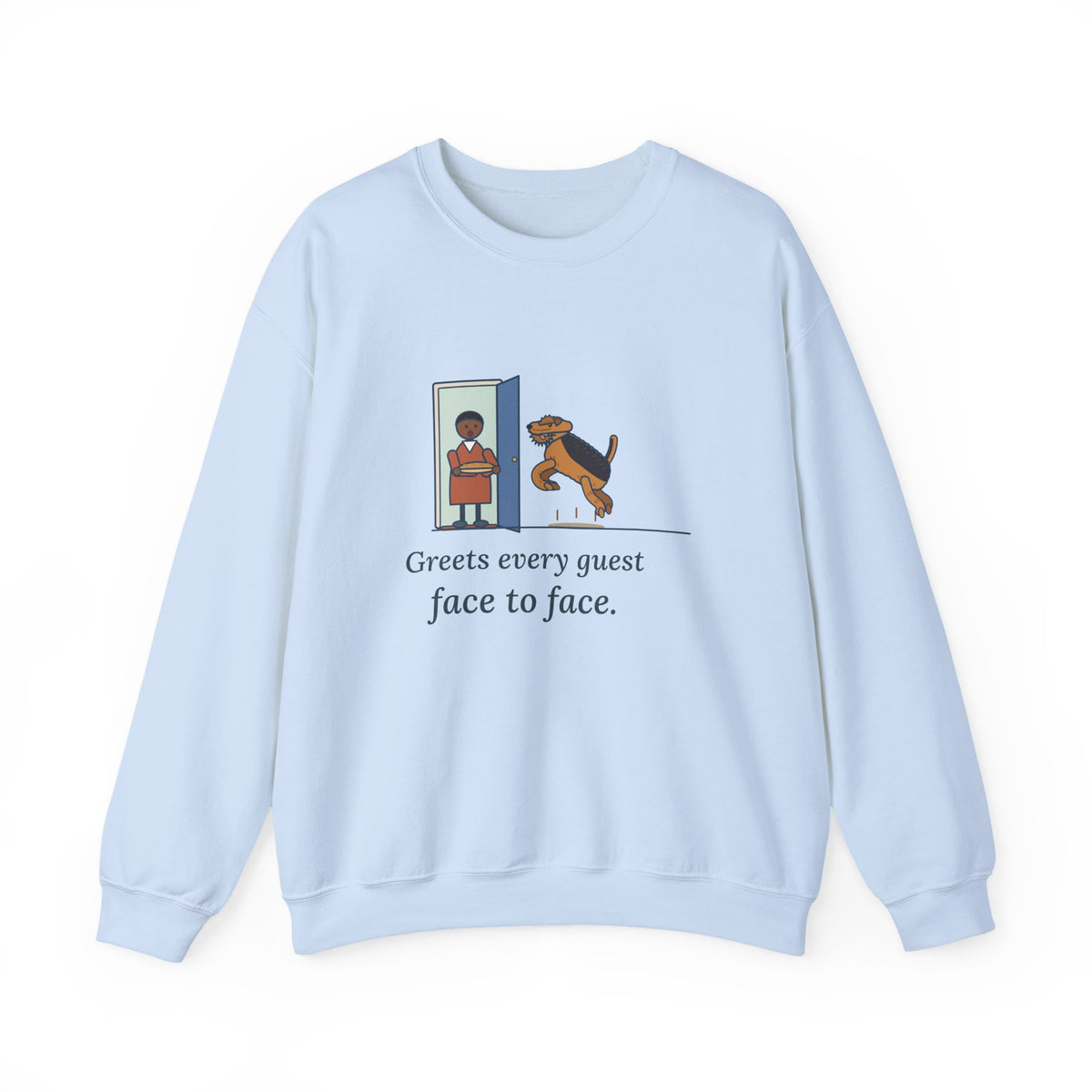Airedale Terrier Crewneck Sweatshirt - Front Door Greeter Dog Lover Gift