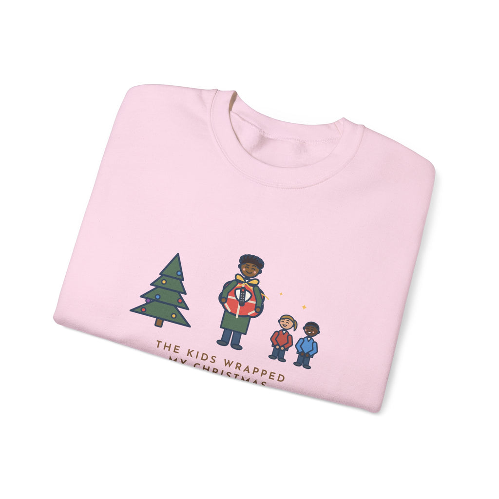 Christmas Present Sweatshirt, The Kids Wrapped It Themselves, It Was the TV Remote, Funny Proud Wrappers Crewneck