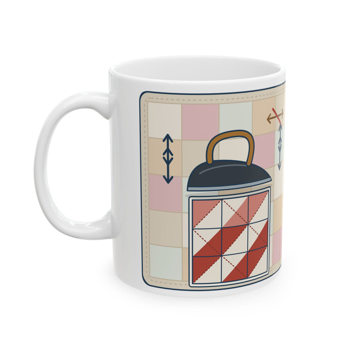 Quilting Coffee Mug 11oz - Press, Don't Iron. Quilter Sewing Room Mug