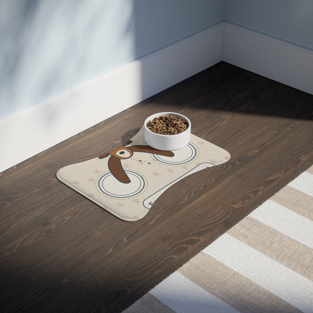 Basset Hound Feeding Mat - Ears Go in the Bowl Too Funny Dog Food Mat