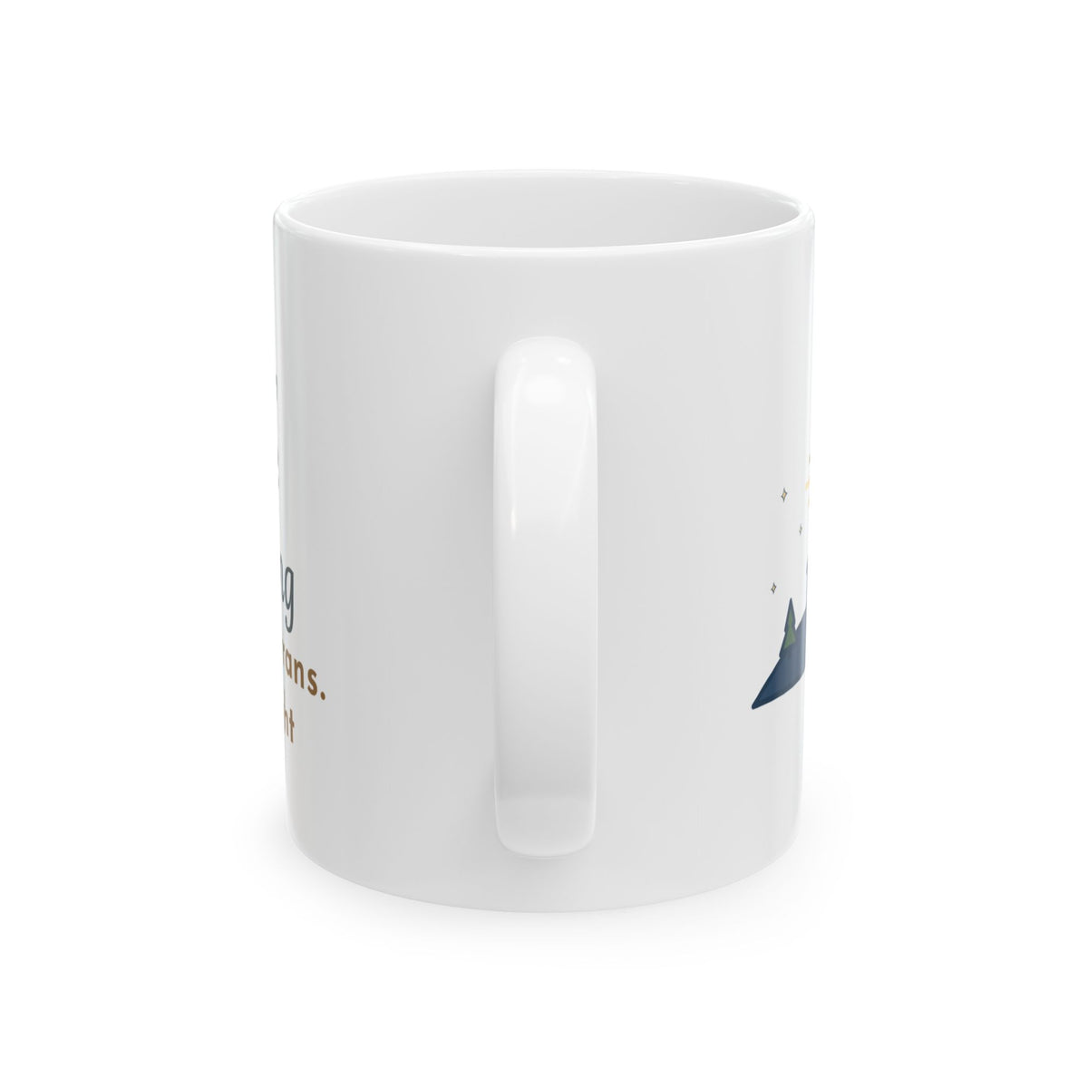 Cappeau Quote Mug, The Stars Are Brightly Shining, Christmas Star over Stable Coffee Mug 11oz