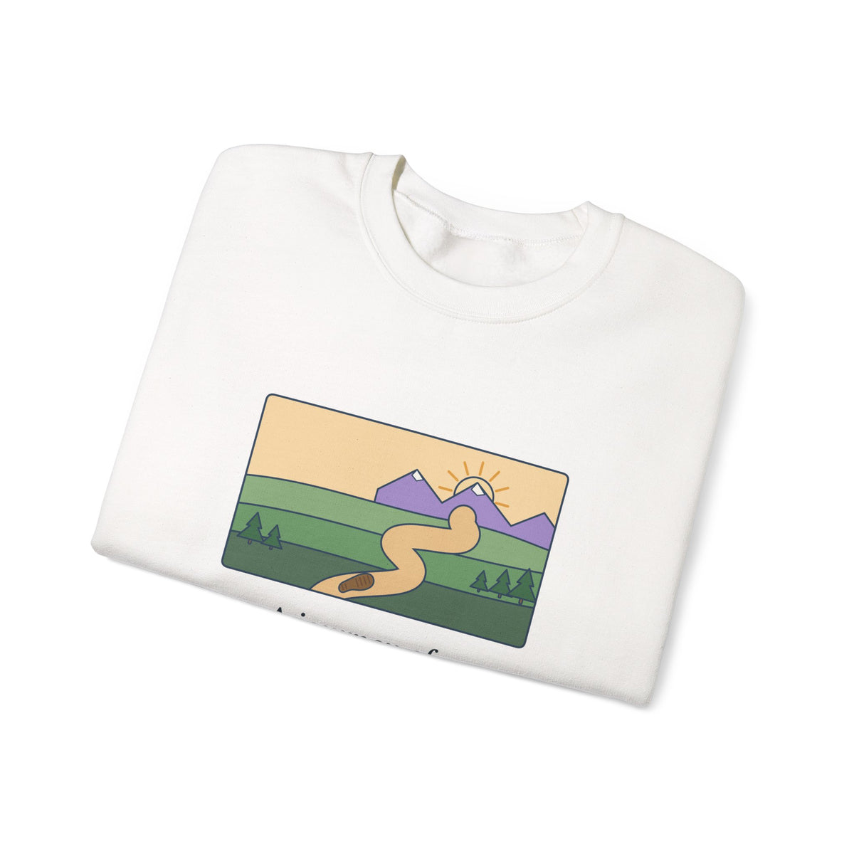 A Journey of a Thousand Miles Begins With a Single Step Sweatshirt, Wisdom Proverb Crewneck, Winding Road