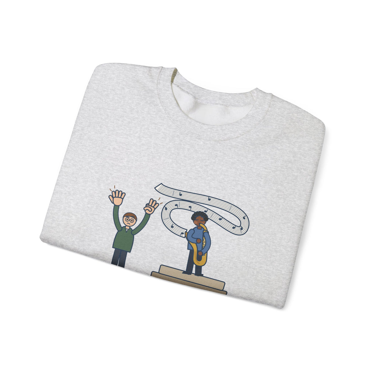 School Jazz Band Director Crewneck Sweatshirt - Eight Bars, The Sax Took Thirty-Two