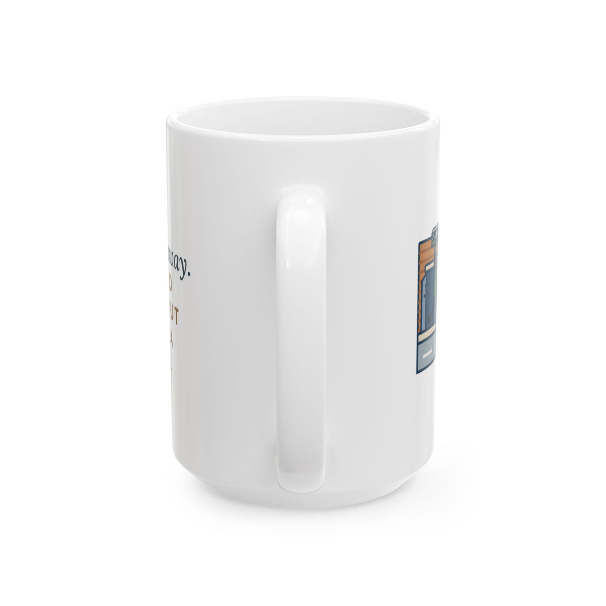 Large Bus Duty Mug 15oz - Kid Sprinted Out Holding a Diorama