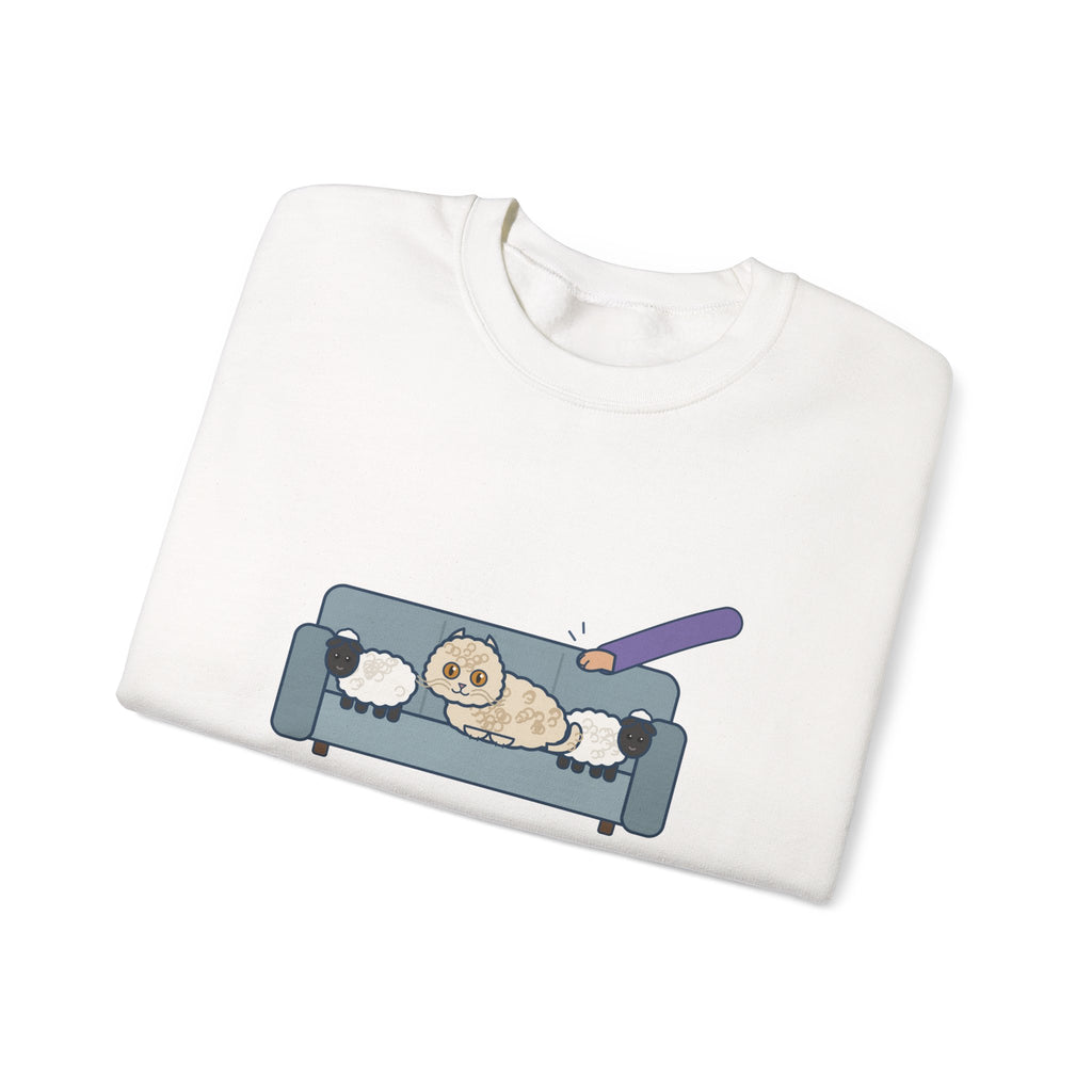 Selkirk Rex Crewneck Sweatshirt - Mistaken for a Stuffed Sheep