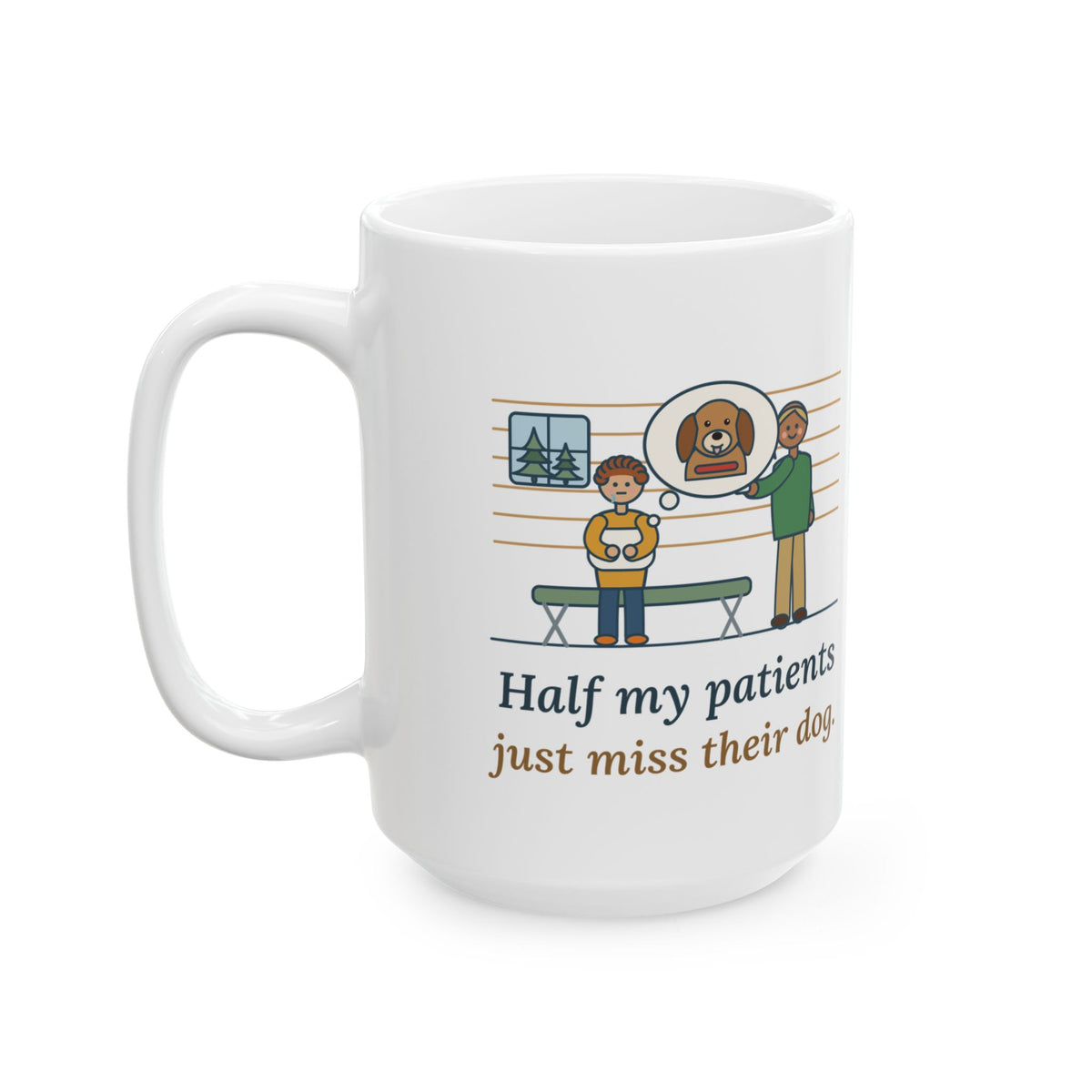 Large Summer Camp Nurse Mug 15oz - Half My Patients Just Miss Their Dog, Camp Nurse Coffee Mug