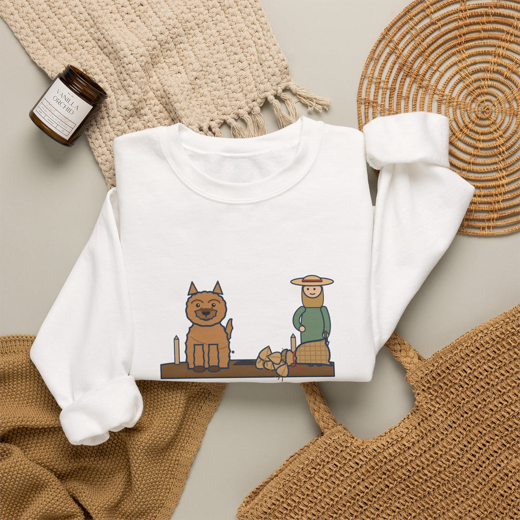 Cairn Terrier Crewneck Sweatshirt - Tulip Bulbs Dug Up an Hour After Planting Gardener Gift