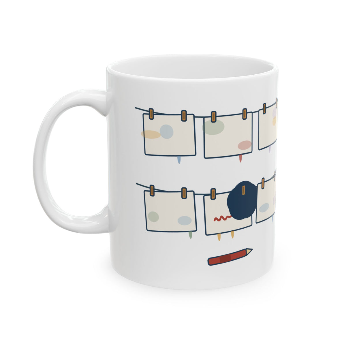 Art Teacher Coffee Mug - Name on the Back, Artists. Art Class Gift Mug