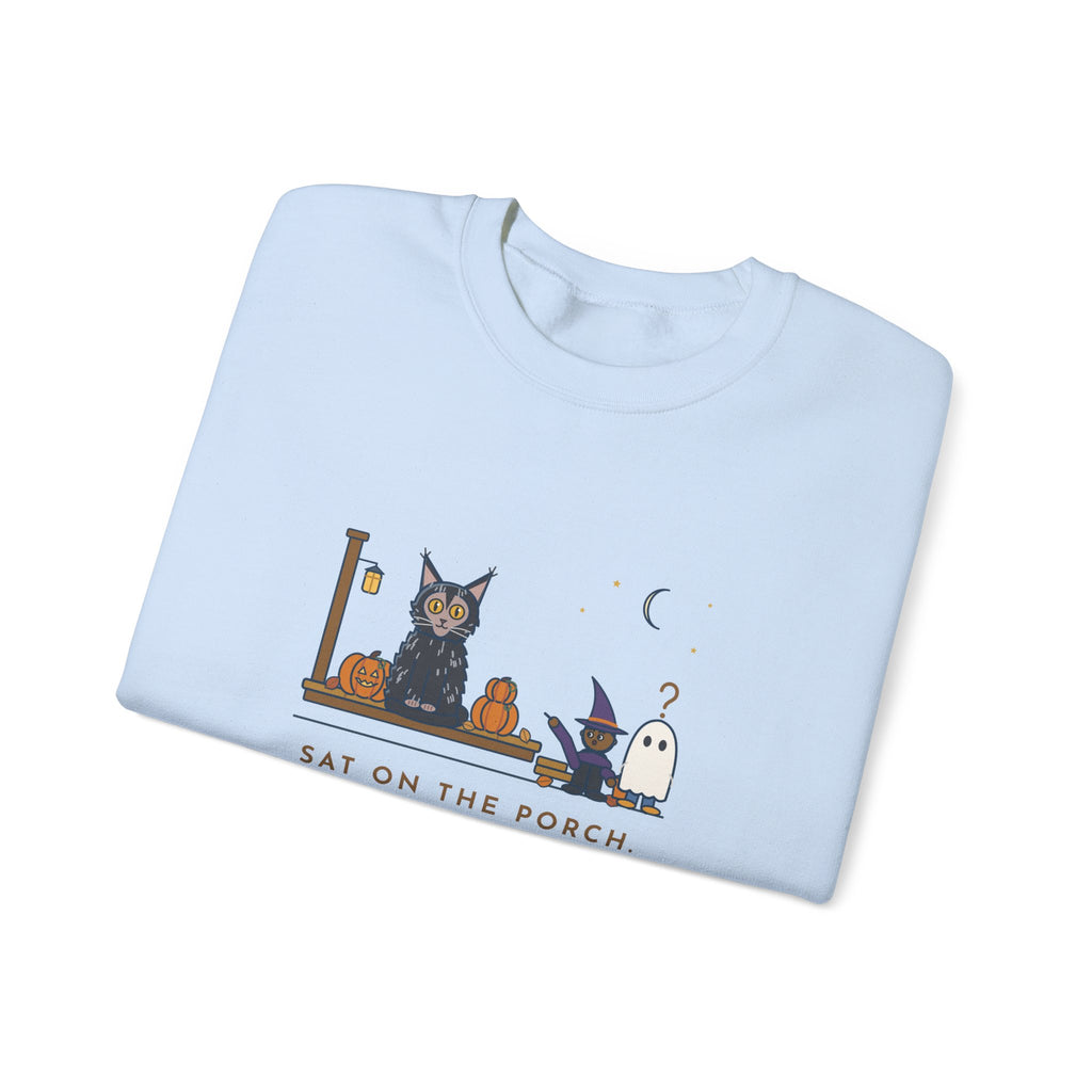 Lykoi Cat Crewneck Sweatshirt - Trick-or-Treaters Thought He Was a Decoration