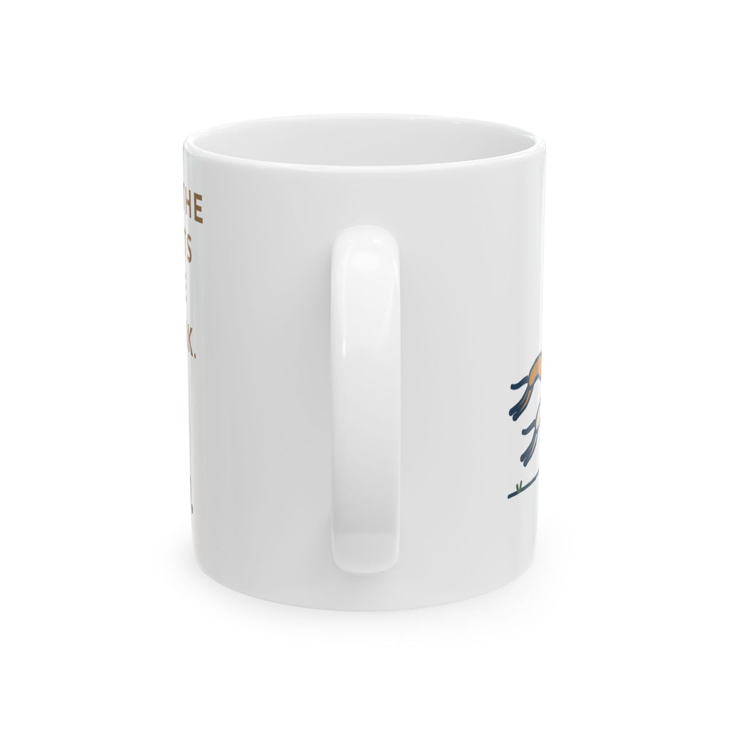 Bedlington Terrier Coffee Mug - Outran the Whippets at the Dog Park