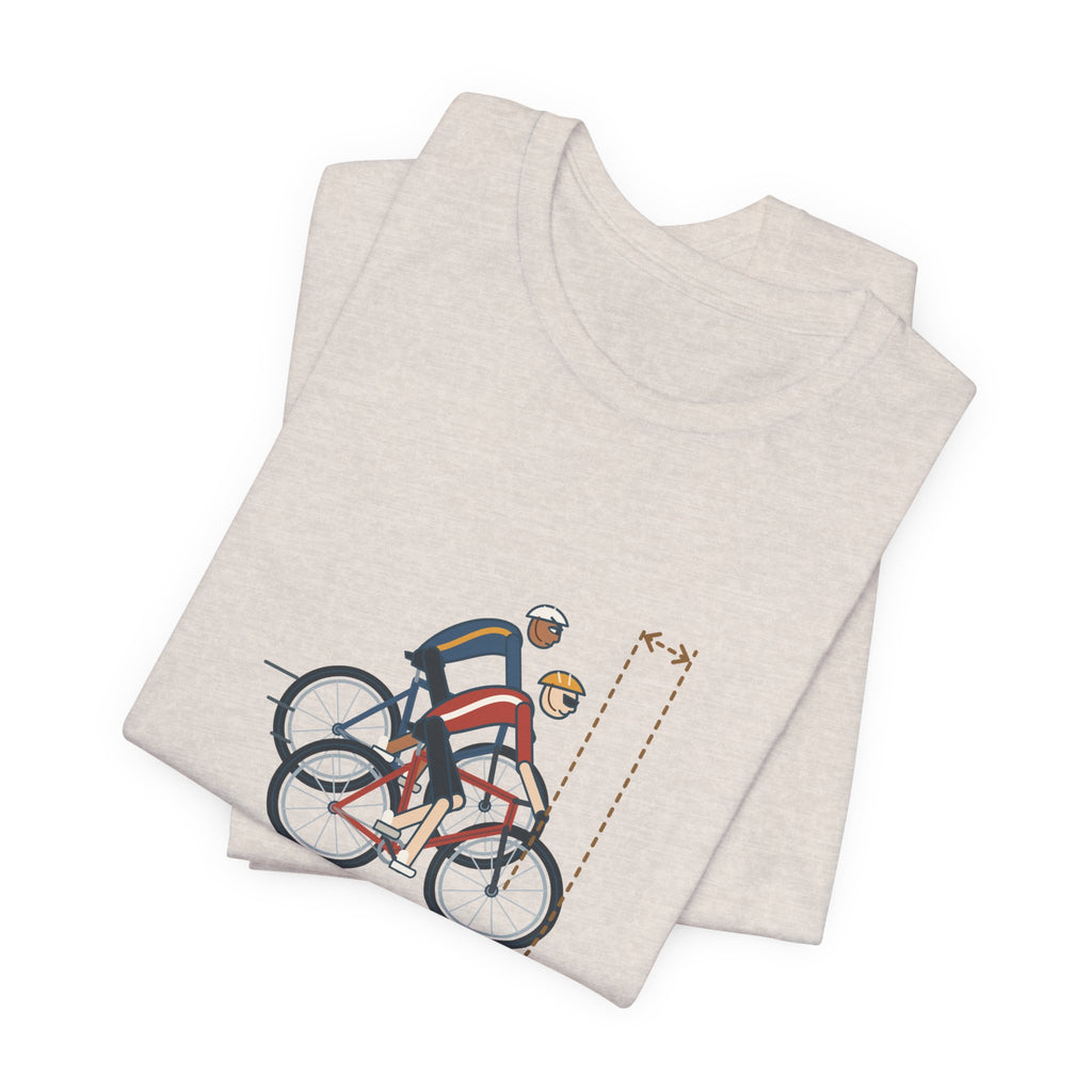 Road Cycling T-Shirt - Stop Half-Wheeling Me. Funny Group Ride Cyclist Tee