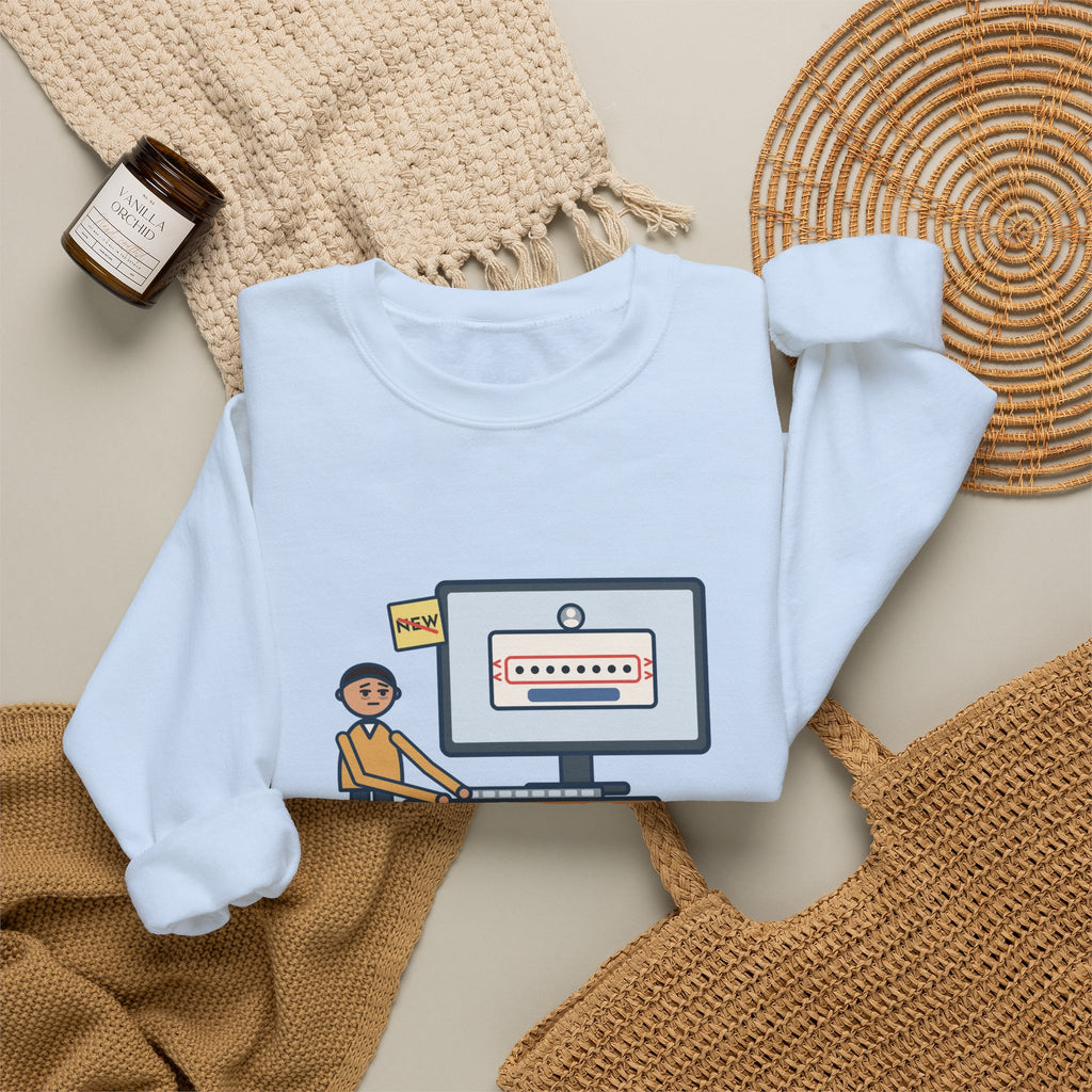 Password Sweatshirt, Changed It, Typed the Old One All Week, Funny Sign-In Box Crewneck