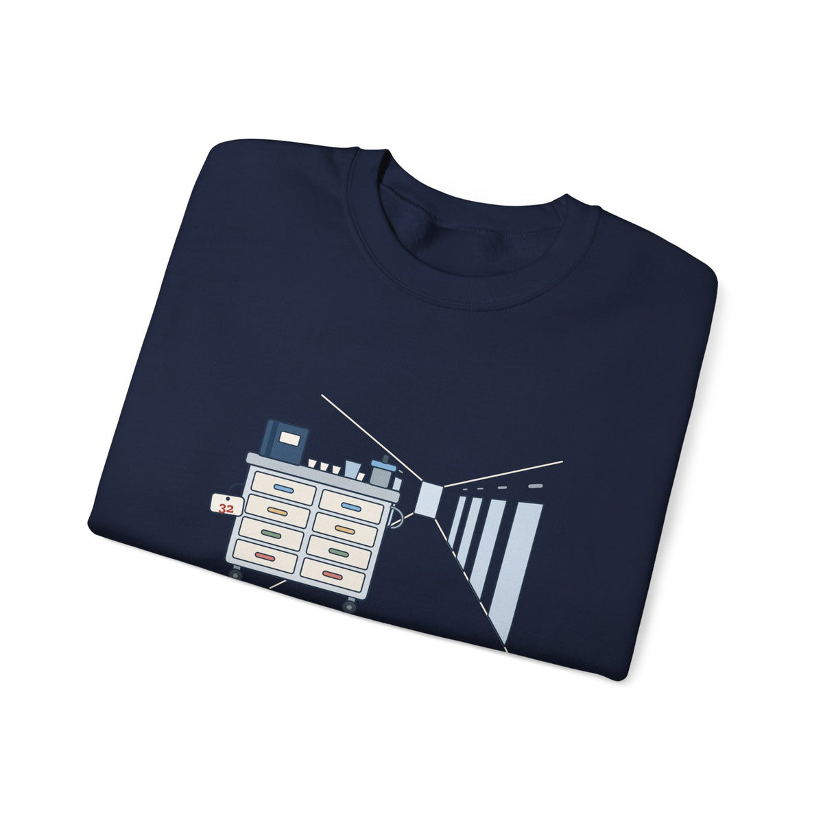 Licensed Practical Nurse Crewneck Sweatshirt - Med Pass: 32 Residents, One Cart