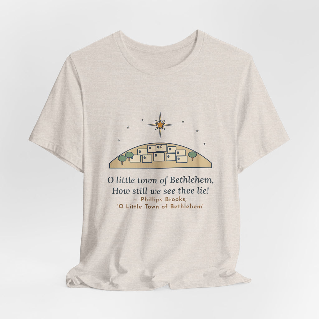 Brooks Quote T-Shirt, O Little Town of Bethlehem, Christmas Hill Town Star Tee