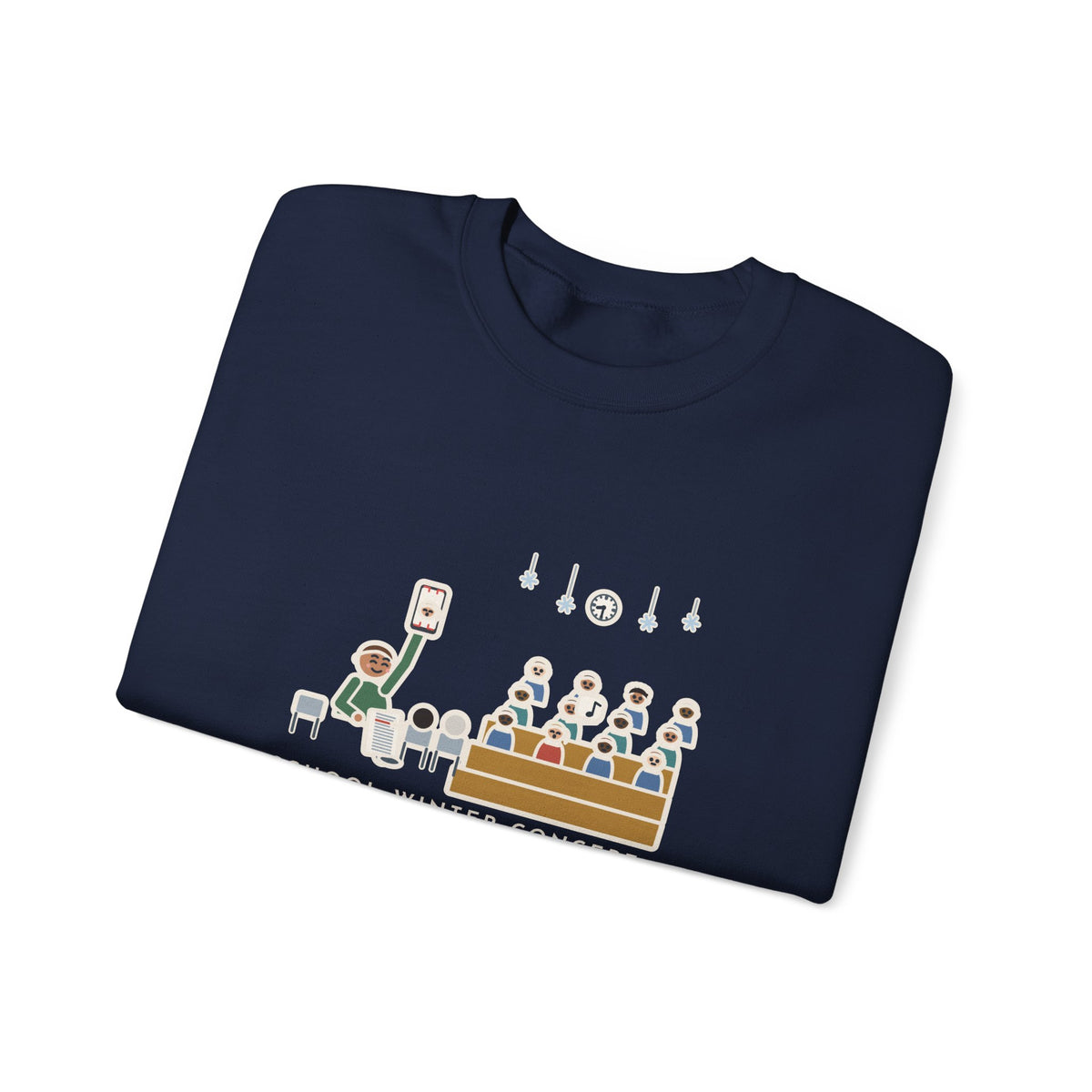 Winter Concert Sweatshirt, Sat for Ninety Minutes, My Kid Sang One Line in the Third Song, Funny Concert Night Crewneck