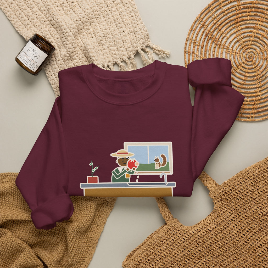 Saved One Tomato From the Squirrels Sweatshirt, Funny Gardener Crewneck with Sink Tomato