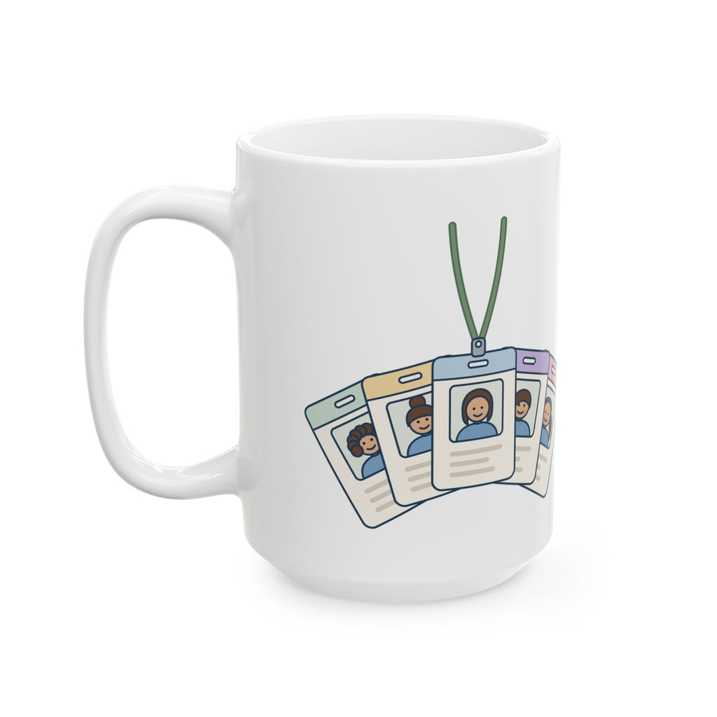 Large 15oz Travel Nurse Mug - Different Badge Photo Every Thirteen Weeks
