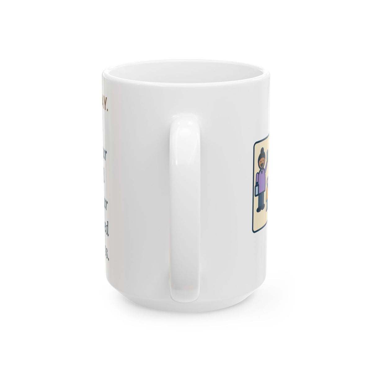 Combed Twenty-Four Heads, All Messed Up by Recess 15oz Mug, Large Funny Picture Day Coffee Mug