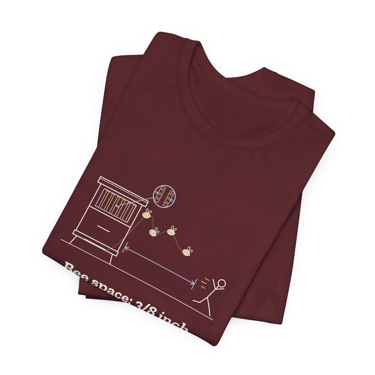 Beekeeping T-Shirt - Bee Space: 3/8 Inch. Personal Space: 30 Feet. Beekeeper Tee