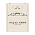 Anonymous Quote Poster, Away in a Manger, Christmas Manger and Lambs Wall Art