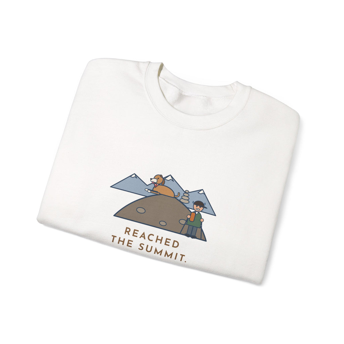 Funny Colorado Hiking Crewneck Sweatshirt - Summit Dog Got There an Hour Earlier