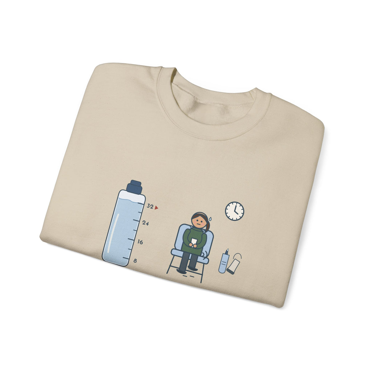 Ultrasound Tech Crewneck Sweatshirt - Drink 32 Ounces. Now Hold It Until I Call You.